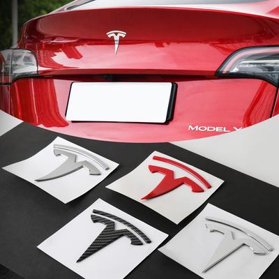 3D Styling Car Front Hood Emblem Rear Trunk Badge Sticker For Model 3 Model S X Model Y 2022 Roadster SpaceX Cybertruck
