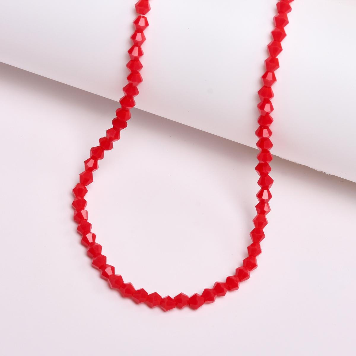 

4 мм около 80-90 шт чешские бусины модные кристаллы для изготовления ювелирных изделий бисер подарок 1 нить стекло ручная работа принадлежности для поделок товары для вечеринок дома темно-красного