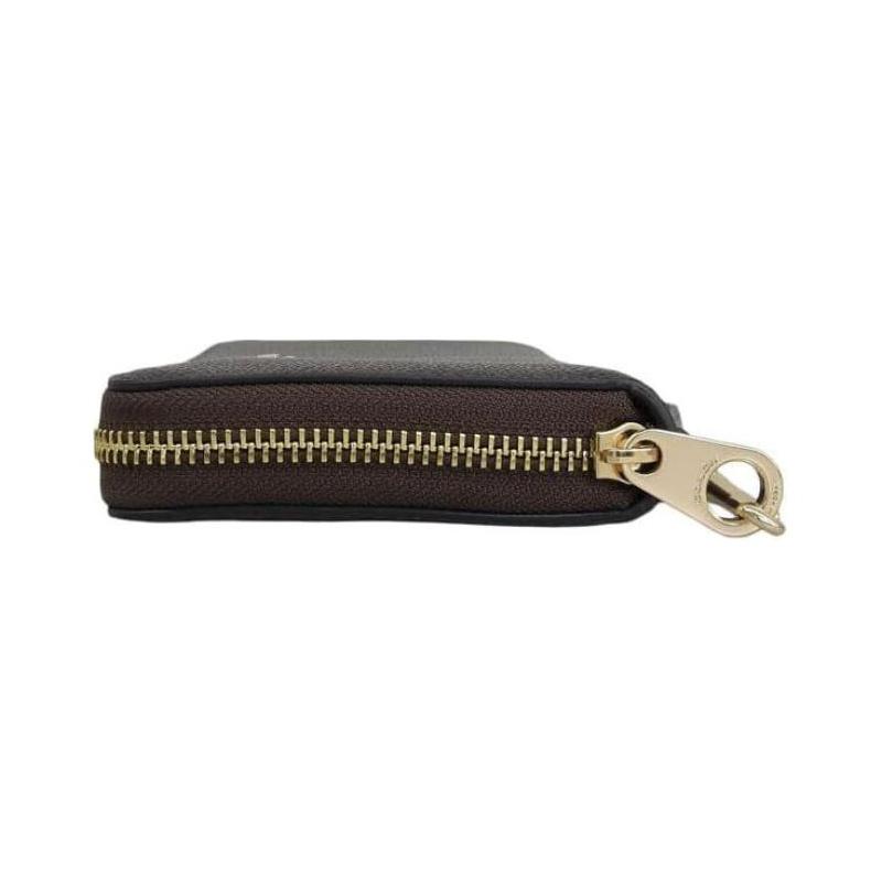 Coach Ogo Zipper Closure Coated Canvas Wallet Women's Walnut Walnut
