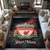 Liverpool Fc Customize Your Name Floor Mat Suitable For Entryway Living Rooms Study Room Kitchen Antislip Rug Anime Office Decor