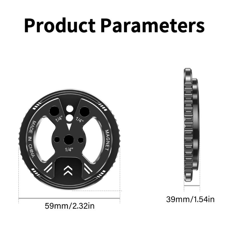 Universal Magnetic Phone Adapter With Cold Shoe Mount 1/4Inch Thread For Camera Tripod Bracket Aluminum Alloy Phone Holder