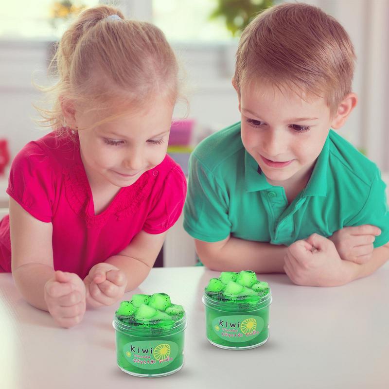 1pc 70ml Clear Slime, Large Size Fluffy Stretchy Sensory Toy, Stress Relief Putty for Kids Adults, DIY Crystal Jelly Clay