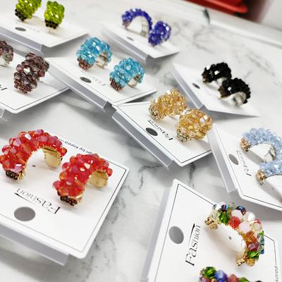 Brincos de Cristal Artesanais Boêmios Brincos Personalidade Temperamento Design de Brincos Estilo Brincos da Moda Hipoalergênicos