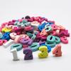 100Pcs DIY Handmade Mixed Color Wooden Letters Numbers Block Teaching Material