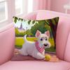 WWest Highland White Terrier Cushion Cover Pillowcase Short Plush Invisible zipper Room Sofa Cushion Cover