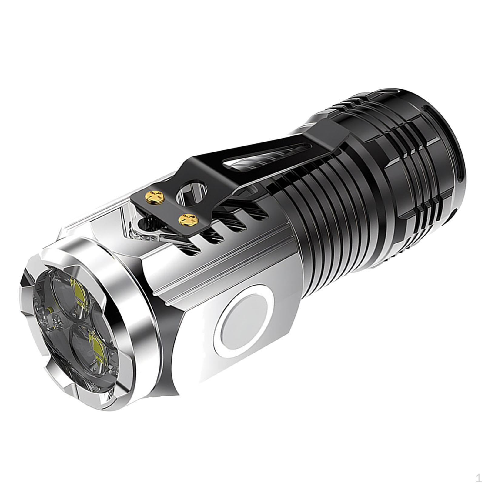 

Карманный фонарик с тремя глазами для прогулок с собаками, походов, черный Silver Black