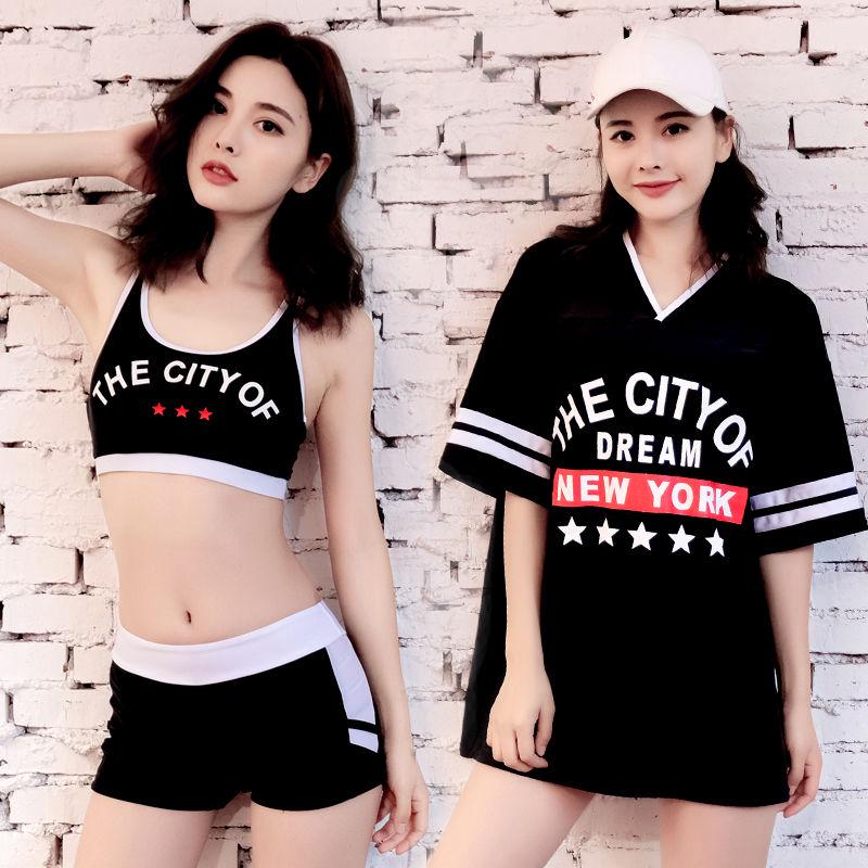 Swimsuit Female Student Korean Version of The Sexy Split Bikini Three-piece Conservative Slimming Plus Size Swimsuit