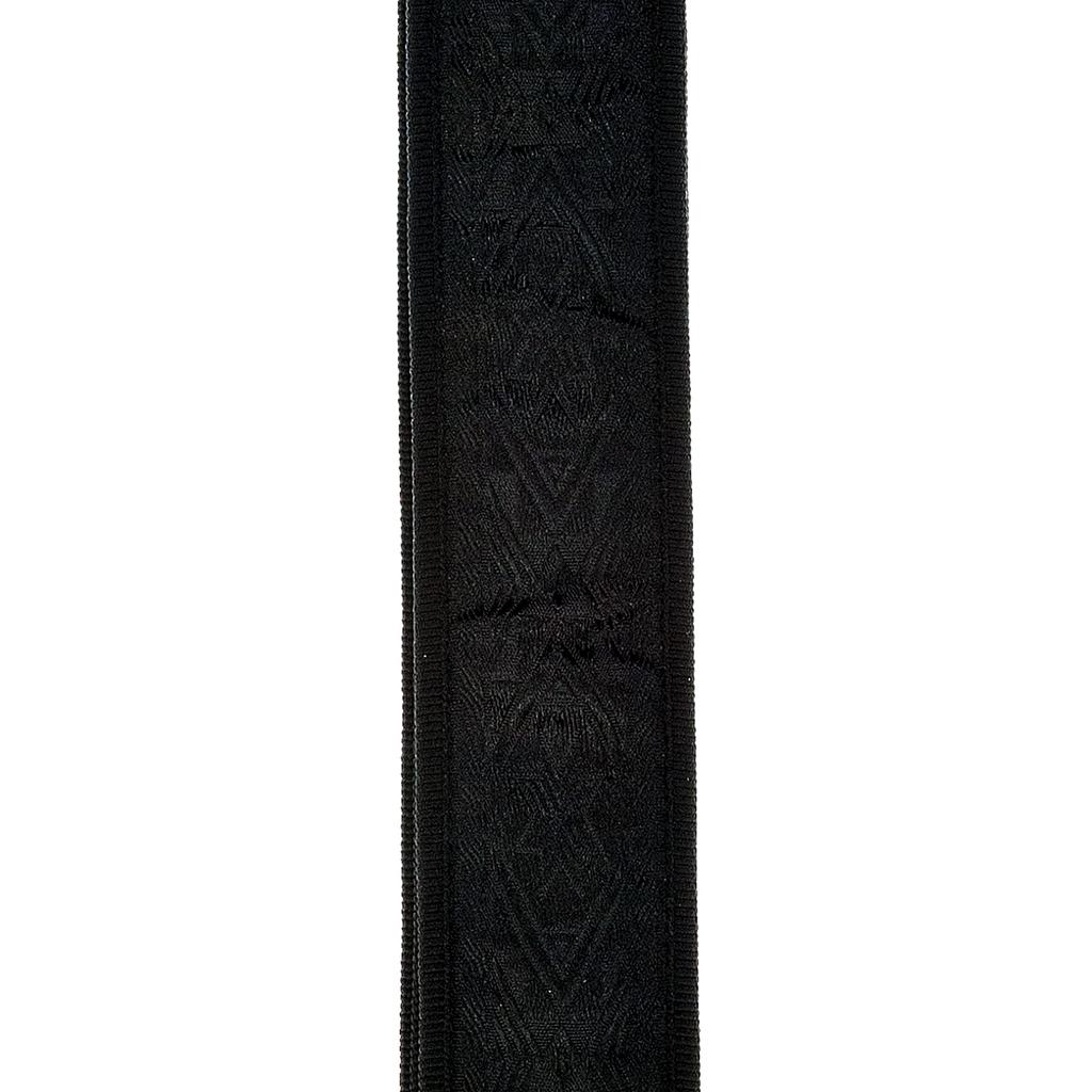Woven Guitar Strap 50B01 Black Satin D'Addario