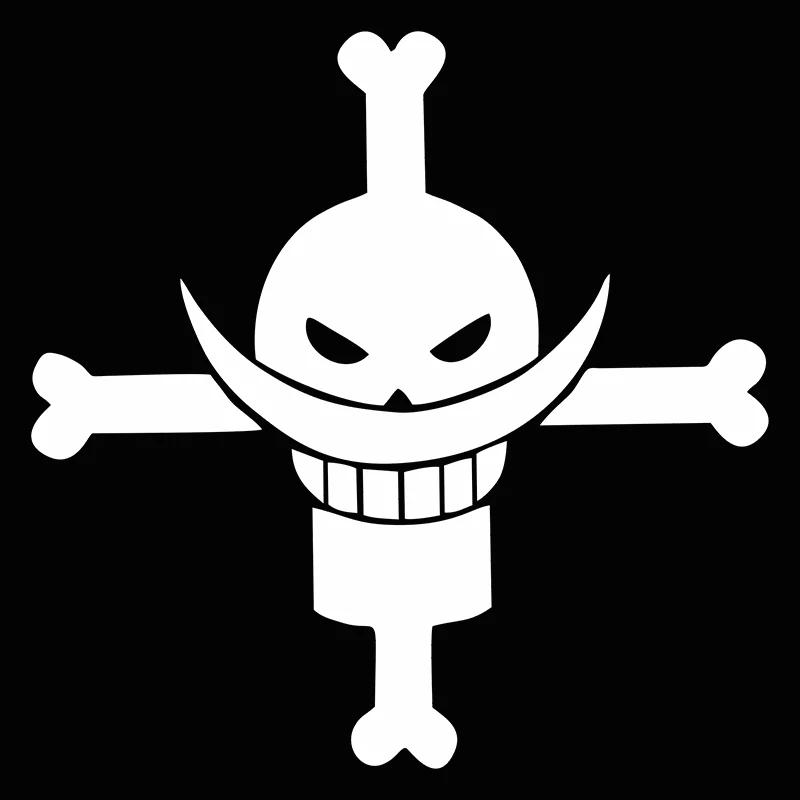 Car Stickers Whitebeard Pirates Marine Reflective Decoration For Fuel Tank Cap Bumper Trunk Motorcycle Helmet Laptop Phone