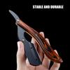 Oldfashioned Straight Edge Razor Men's Foldable Manual Razor Wood Handle Beard Shaver