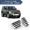 Accelerator and Brake Pedal Covers for Land Rover Defender 90 Series and 110 Series (2020-2025), No Tools Required (Silver A)