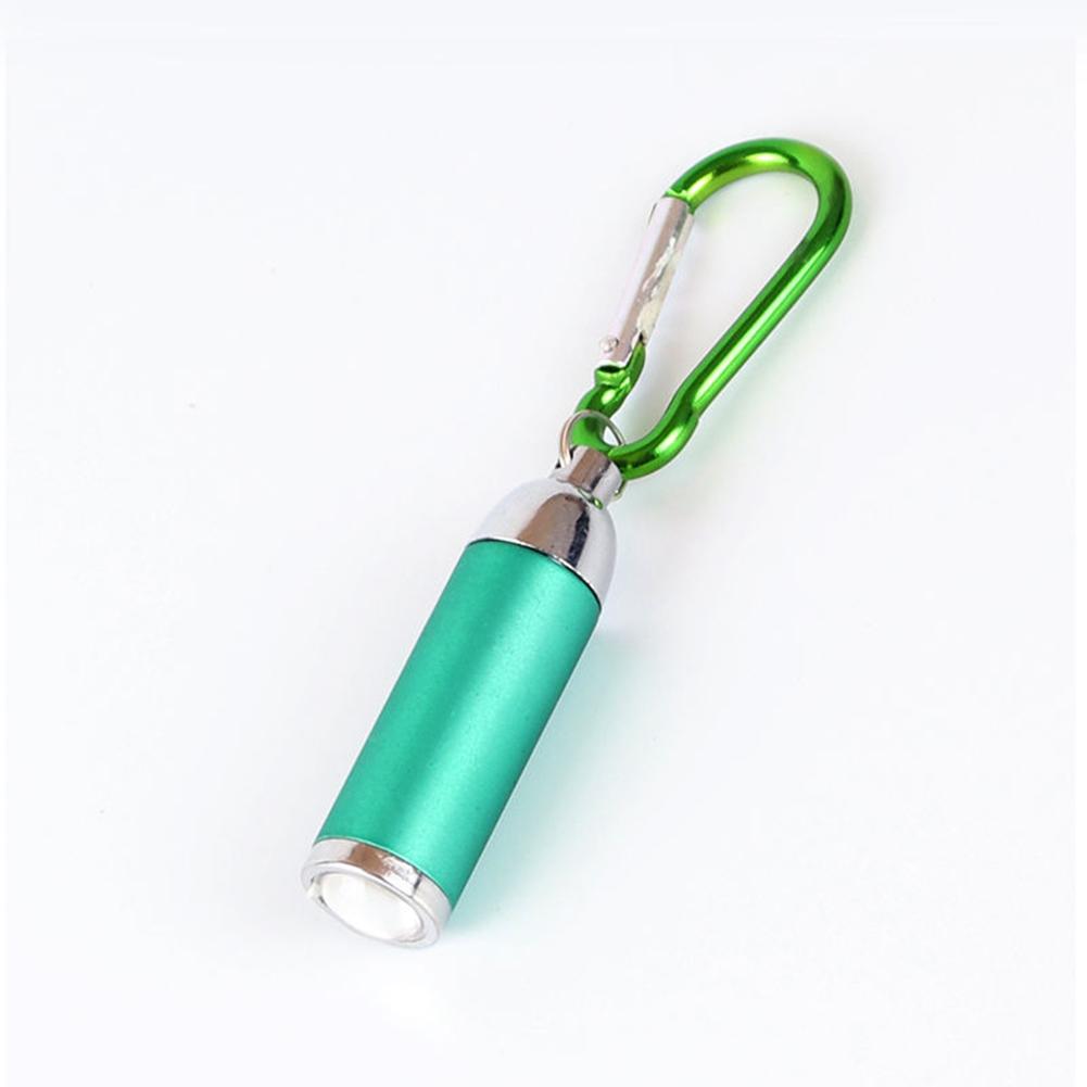 Led Zoom Mini Flashlight Telescopic Strong Light Torch With Keychain Pendant Creative Mountaineering Buckle Gift