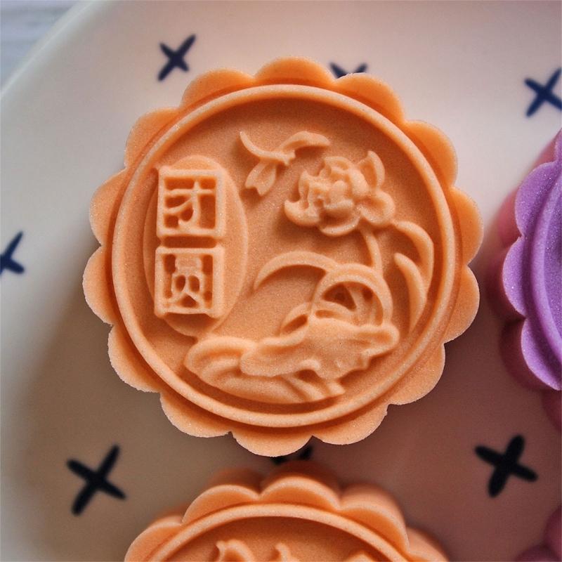 Plastic Mooncakes Making Molds Lotusleaf Shape Handmades Pastrys Stamps Mungs Bean Cake Moulds Suitable for Family Partys