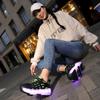 Four-wheel Roller Skates Children's Retractable Automatic Wheel Sports Shoes USB Charging LED Light Sports Shoes