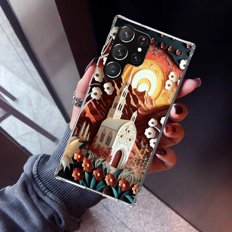 Natural Trees in Mountain Ranges Phone Case For Samsung Galaxy S26 S25 Edge S24 S23 Ultra S22 Plus S21 S20 FE Soft TPU Back Cove