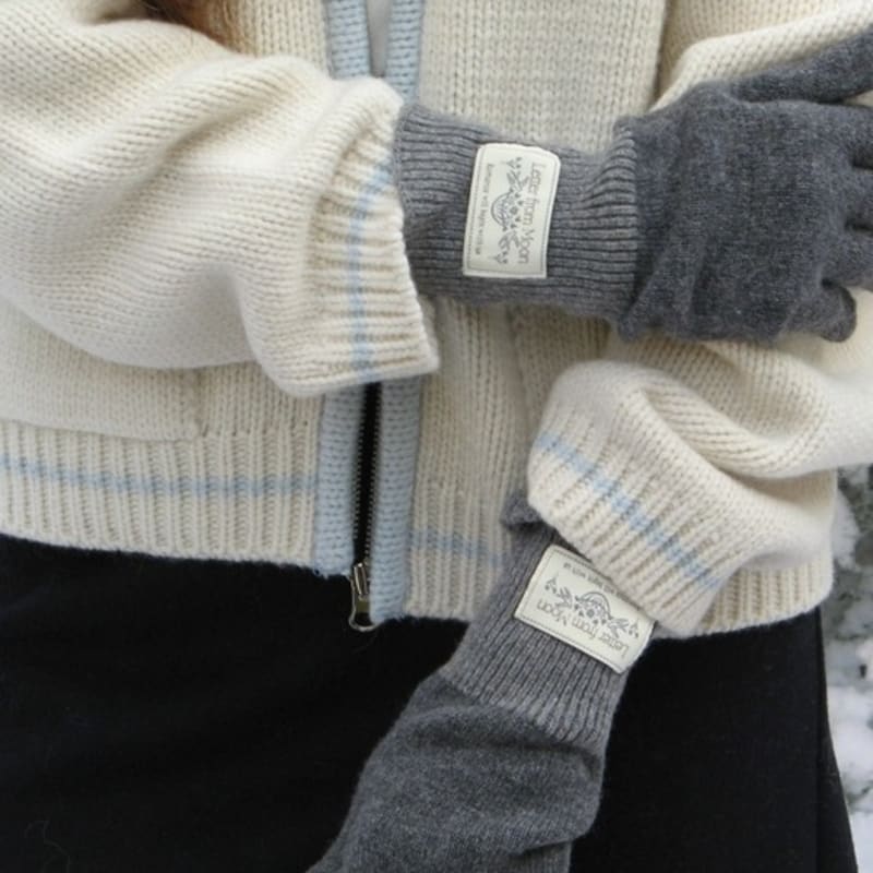 LETTER FROM MOON Benny Holgarment Wool Knit Gloves (4 Colors)