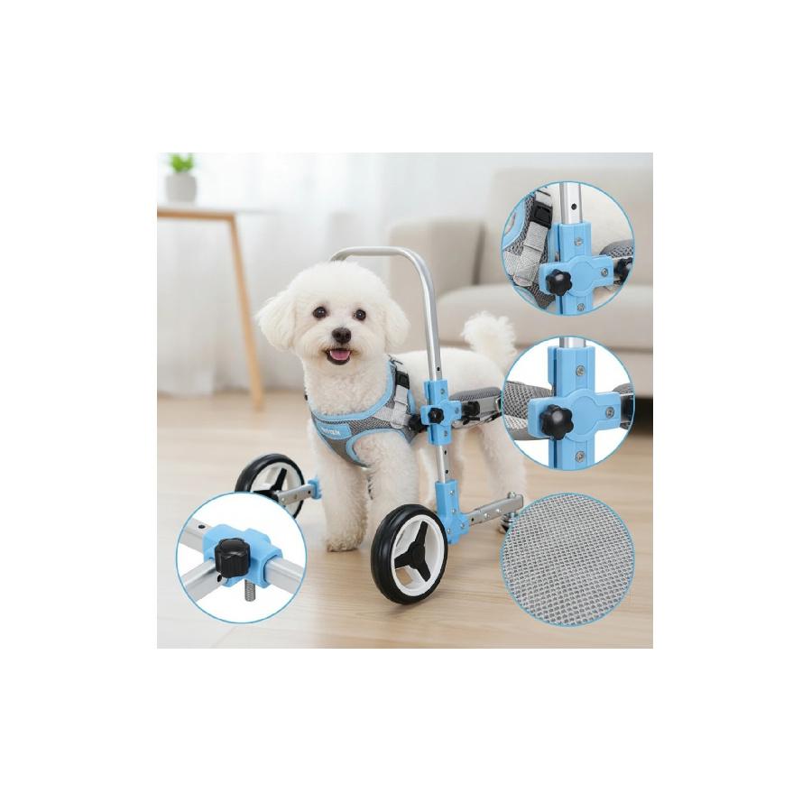 Front Leg Dog Wheelchair Padded Pet Front Leg Wheelchair Mobility Cart Comfortable Long-Lasting for Disabled Dogs