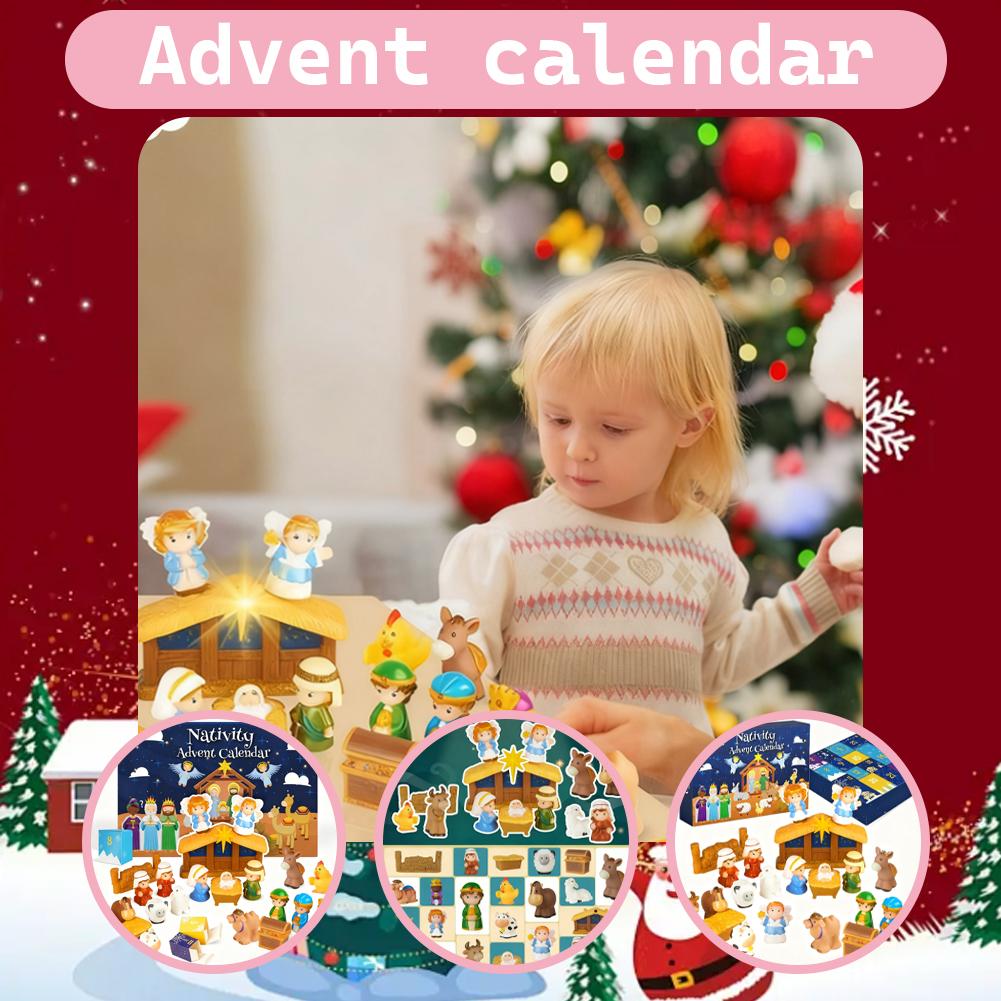 Nativity Advent Calendar 2025 Building Blocks 24-Days Fun Toy for Boys Girls Festival Gift Christian Advent Countdown Calendar