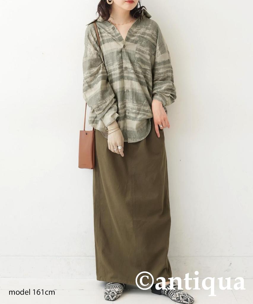 Antiqua Nuance Striped One Khaki Beige Shirt, Women's, MY-00020, Size, 01,