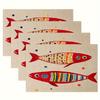 Colorful Cartoon Fish Placemats,Heat Resistant Pad,Decor Mats for Cottage Breakfast Table,Camping Picnic Table Use