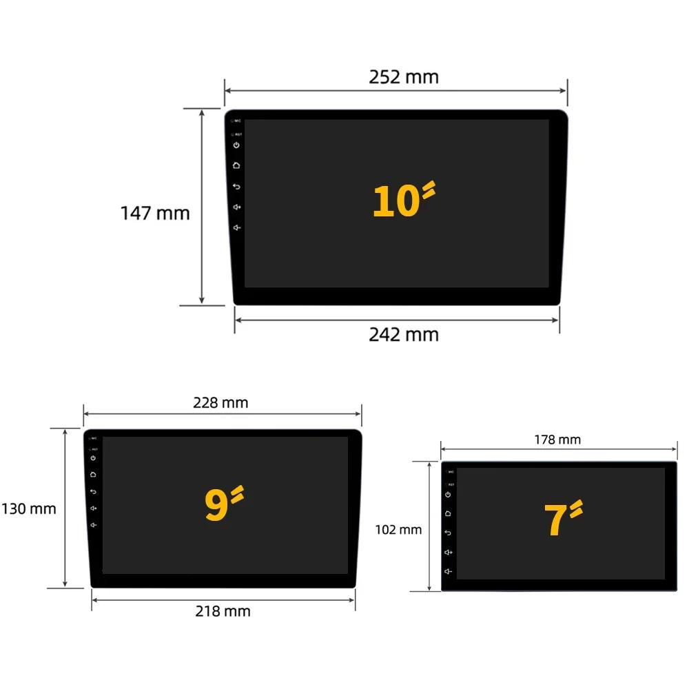7" 9" 10" Inch Android Car Radio Carplay Screen Stereo GPS Wireless Bluetooth Car Radio Multimedia Universal Multimedia Player