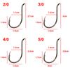 200pcs 8299 High Carbon Steel Fishing Hooks Black Offset Octopus Beak Bait Fishhook Size 1 2 6 8 2/0 3/0 4/0 5/0 6/0 7/0 8/0 9/0