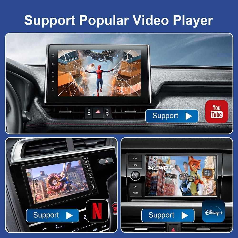 Android13 New Ai Box Support For Netflix YouTube Built-in Google Appstore Wireless Carply Android Auto Works with Wired Carplay