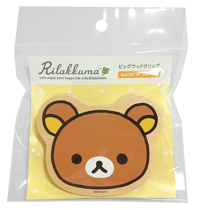 

Rilakkuma Big Wood Clip RK602R (Rilakkuma Face)