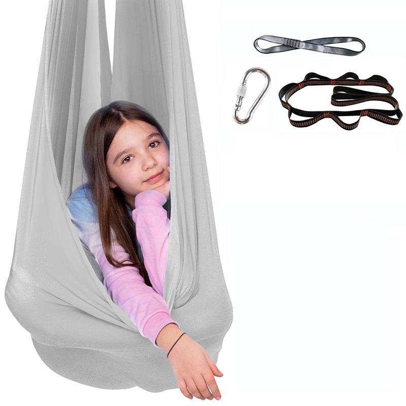 High Elasticity Children's Hammock Children's Sensory Therapy Swing, Indoor and Outdoor Swing Hanging Chair Aerial Yoga Hammock