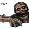 Halloween Zombie Lantern Ornament Spooky LED Light Resin Creepy Statue for Home Outdoor Garden Decoration Long-lasting