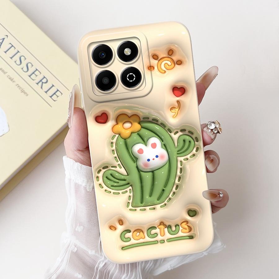 For Honor X6a Case WDY-LX1 Capa Cute Cartoon Soft Silicone Cover For HonorX6a X 6B X6 b Shell Matte Len Proective Phone Fundas