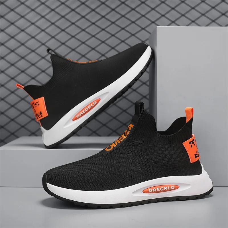 

Модные мужские сетчатые повседневные туфли, дышащие, мягкие, мужские спортивные туфли, мужские кроссовки на платформе, новые мужские мокасины, мужские туфли 44 чёрный