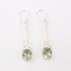 Green Amethyst Gemstone 925 Sterling Silver Jewelry Handmade Hook Earrings 1.76" EE-171-16