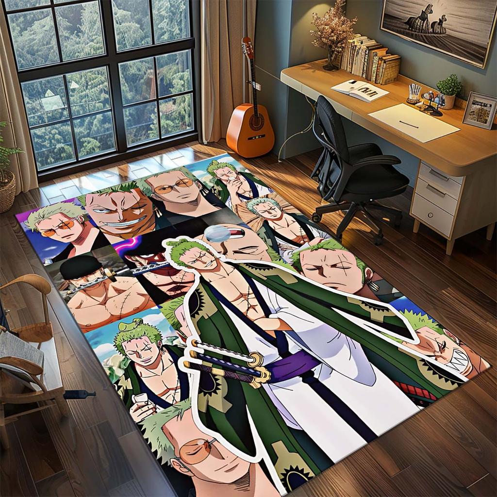 Tappeto Tappeto Anime One Piece Tappeto Grande Area Antiscivolo Lavabile Tappetino per Pavimento Stanza Gamer Camera da Letto Decorazione per la Casa -QJY