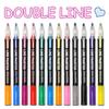 Magic Contour Fluorescence Pen Double Line Pen Outline Pen Highlighter Pen Metallic Markers