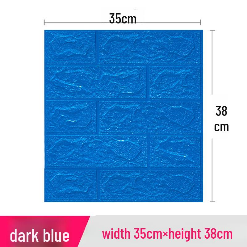 3D Vzor cihly Samolepicí nástěnná samolepka: Proti kolizi, Měkký, 35x38, Malá velikost