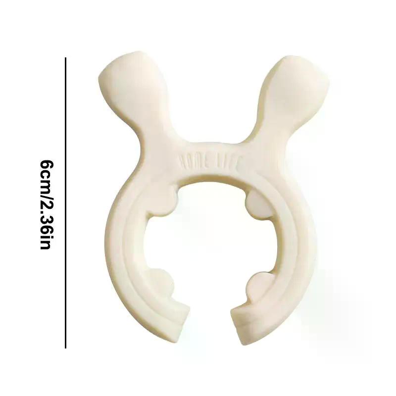 Porta spatola a forma di orecchio di cervo, clip anti-scottatura e anti-trabocco per pentola, poggiacucchiaio in silicone, clip per utensili da cucina, gadget da cucina