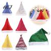 Sequined Christmas Hat Santa for Adults, Sparkling Hat, Festive Party Adult with Pompom Holiday Costume New Year Celebrations Seasonal Wear