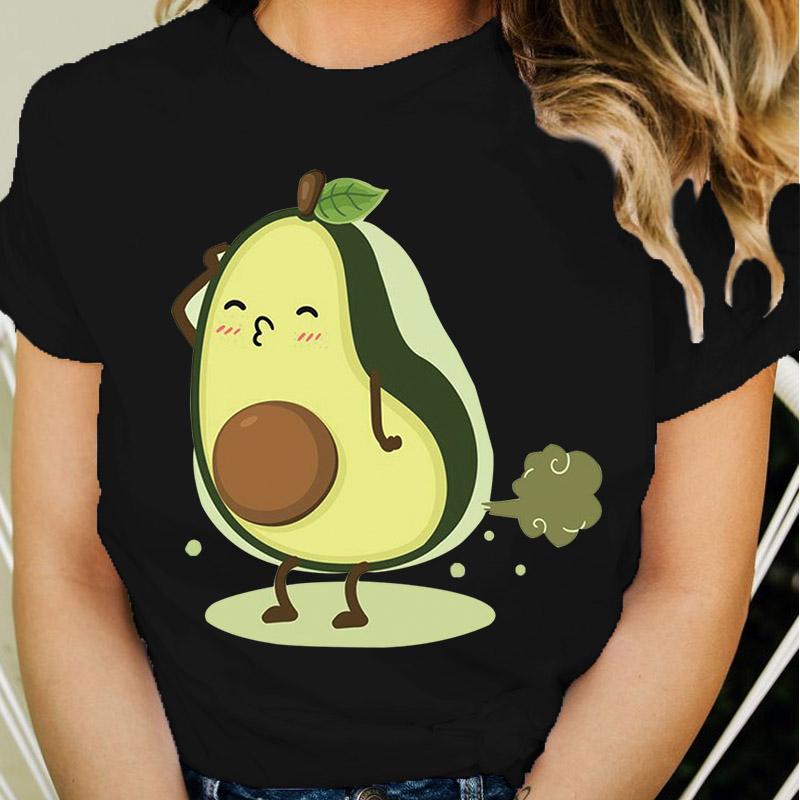 Summer Tshirt Women Cute Avocado Yoga Kawaii Clothes Ladies Tees Tops Graphic Printed Streetwear Kawaii T Shirt Female T-Shirt