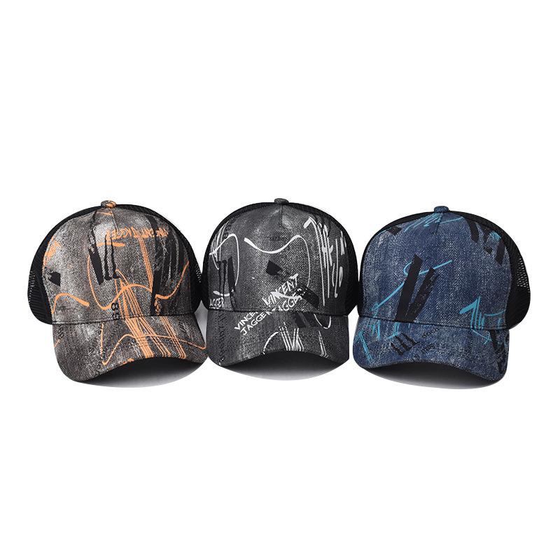Gradient Hat Printed Embroidered Baseball Hat Fashionable Breathable