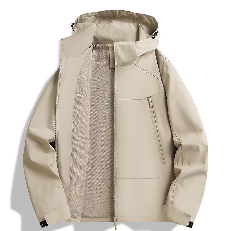 Veste homme printemps-automne grande taille, idéale pour la randonnée et les activités de plein air. Veste de sport ample.