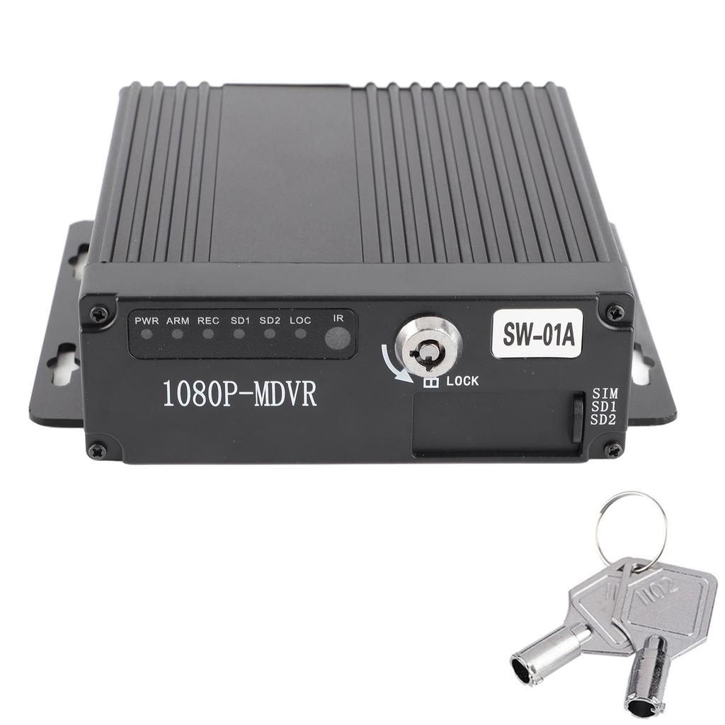 Mini Realtime Car Mobile DVR 4CH VideoAudio Recorder Input with Remote Controller