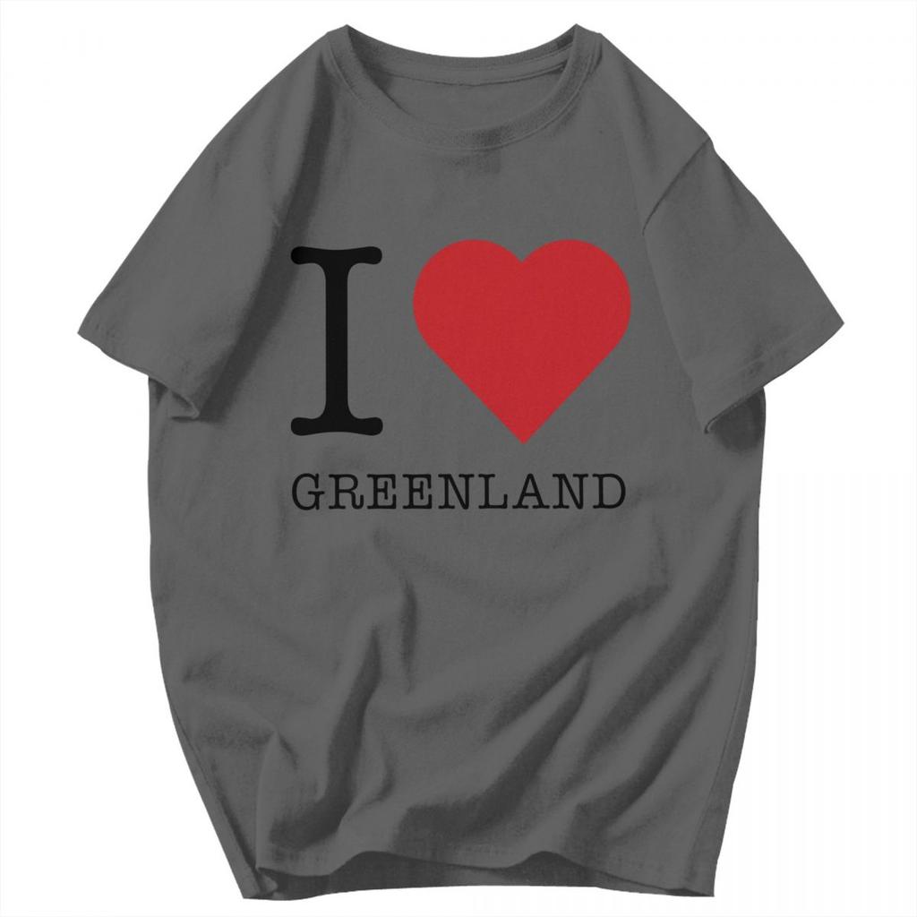 Men T Shirt Greenland Fun Unique Y2K Graphic Crewneck Unisex Clothes T Shirts