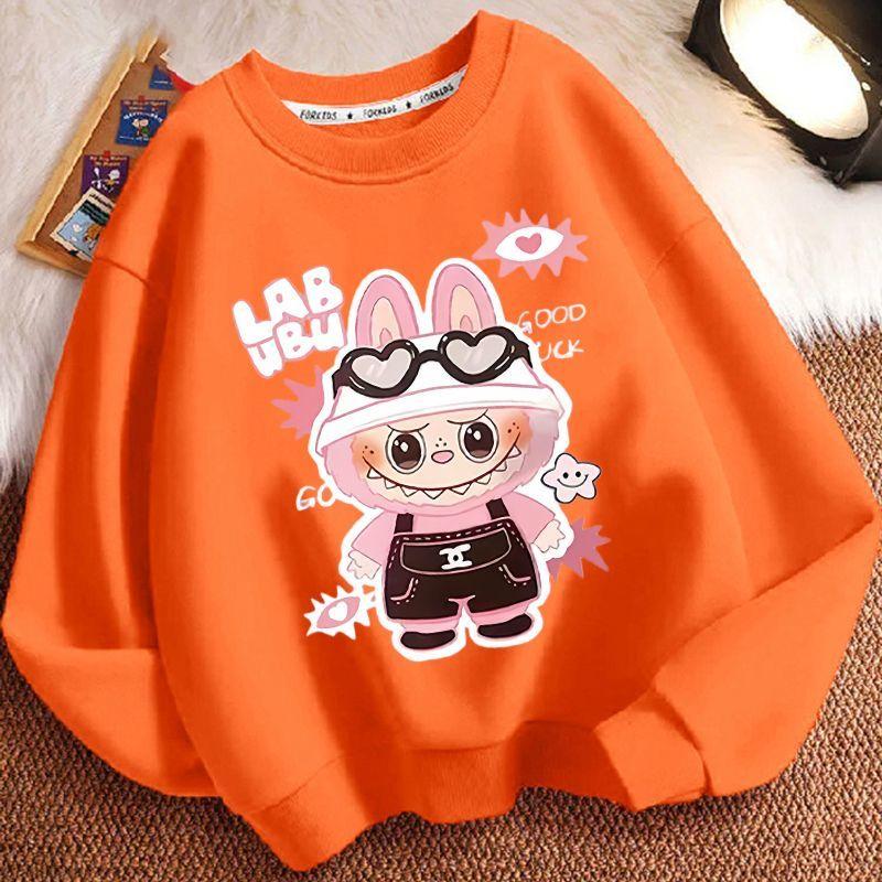 Children's Fashion Round-neck Hoodie, Spring and Autumn Boys' and Girls' Casual Long-sleeved Coat