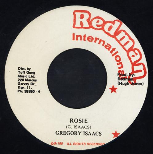 7inch Record GREGORY ISAACS - Rosie NONE Redman Internat 1987 Jamaica Reggae, Ska & Dub Used