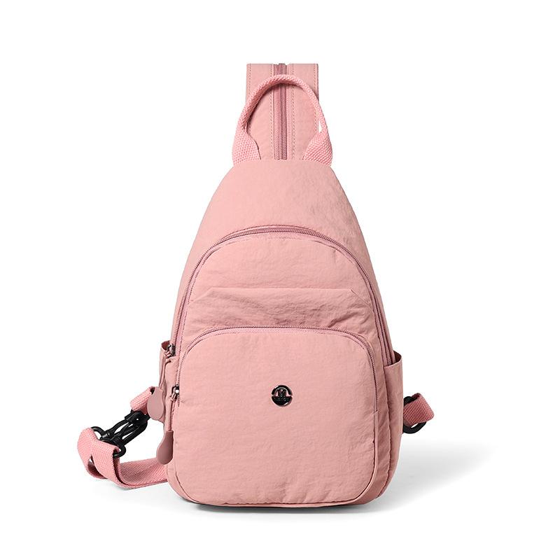

Рюкзак Легкий Многофункциональный Простой Для Поездок Сумка Через Плечо Повседневный Большой Вместимости Нагрудная Сумка One Size розовый