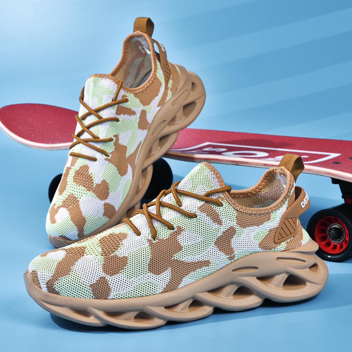 

MAEDEF Кроссовки Мужские Сетчатые Дышащие Спортивные Обувь Легкие Толстая Подошва Повседневные Обувь для Путешествий Мужские Кроссовки для Бега и Тренировок Обувь 46 коричневый