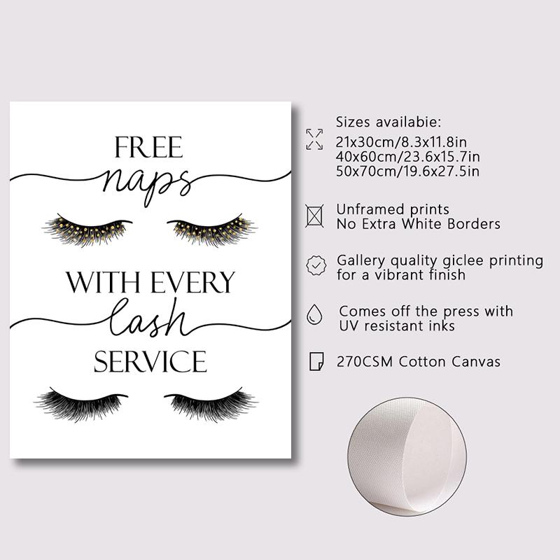 Wimpernverlängerungstechniker Leitfaden Poster und Drucke Make-up Wandkunst Bild Raumdekor Wimperngeschäft Form Kunst Leinwand Poster