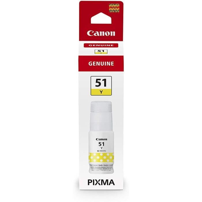 Inkoustová kazeta - Canon - GI-51Y - Žlutá - 70 ml - Kompatibilní s PIXMA G1520, G2520, G2560, G3520, G3560