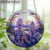 Acrylic Purple Lupine Flower Suncatcher Stained Glass Effect Window Hanging Ornament Nature Lover Gifts